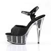 Pleaser - DELIGHT6095G Sandale à bride à la cheville - Noir Product image